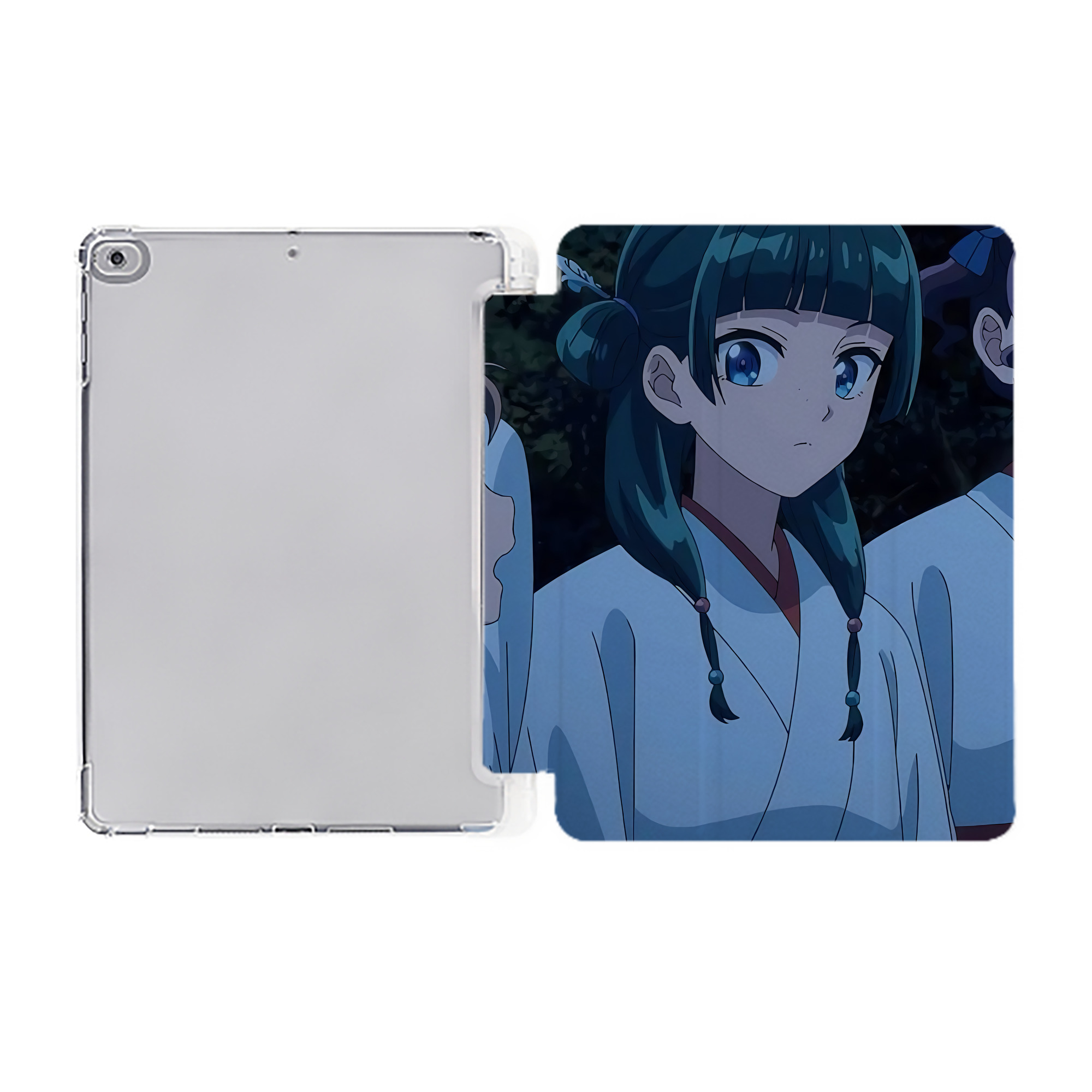 （画像用） 薬屋のひとりごと The Apothecary Diaries IPad ケース ペン収納付き 三つ折りスタンド PUレザー×シリコン 対応機種9.5/10.5/10.9インチ